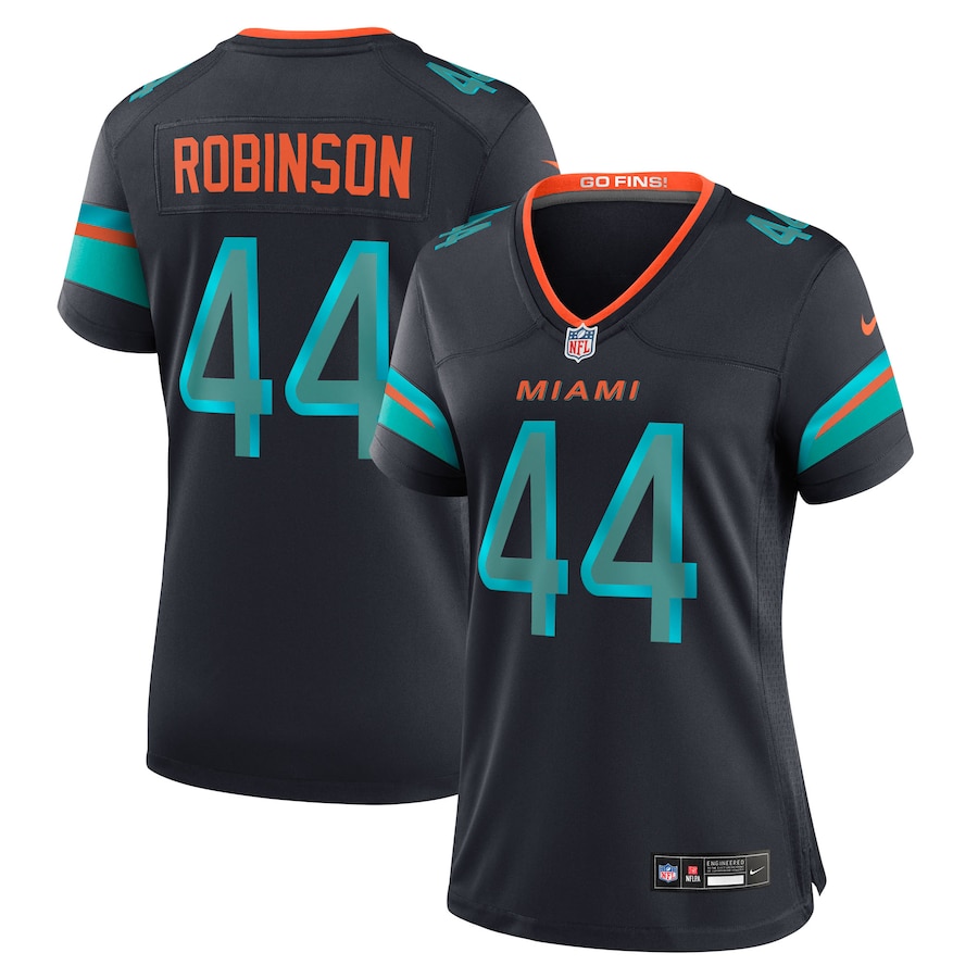 women Miami Dolphins 44 Robinson Nike 2025 Blue Limited Nike NFL Jersey